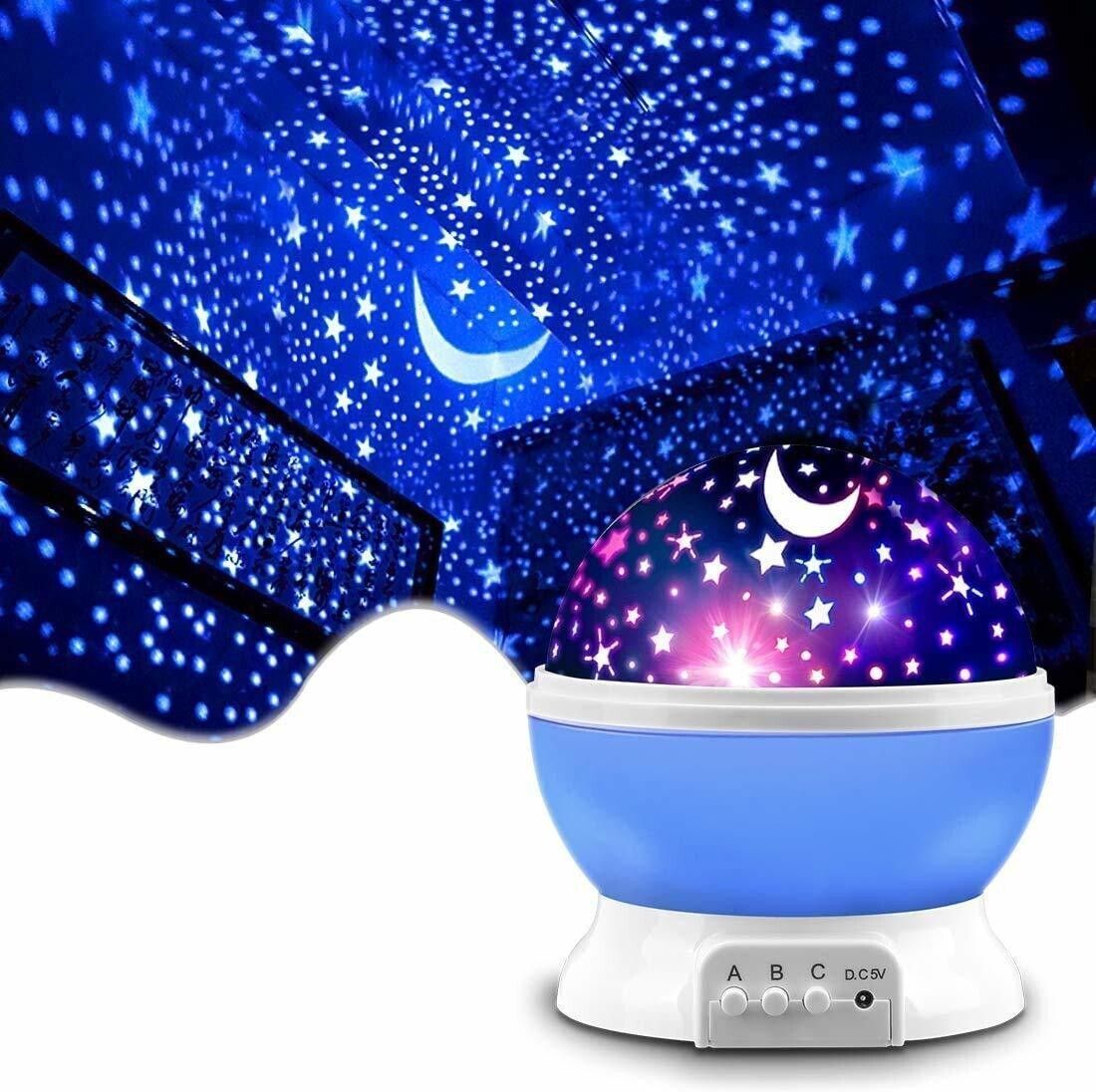 Colorful New Amazing LED Star Light Star,Night Romantic Gift Cosmos Star Sky Master Projector Starry Night Light Projector Lamp for Kids Bedroom (Multicolr) Table Lamp-image-8