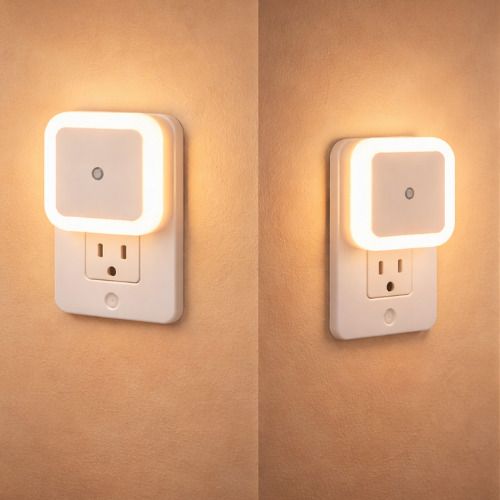 Night Lamp 2 Pcs Smart Sensor Automatic ON/Off Dim LED Light Energy Saving 0.5W Night Lamp-image-43