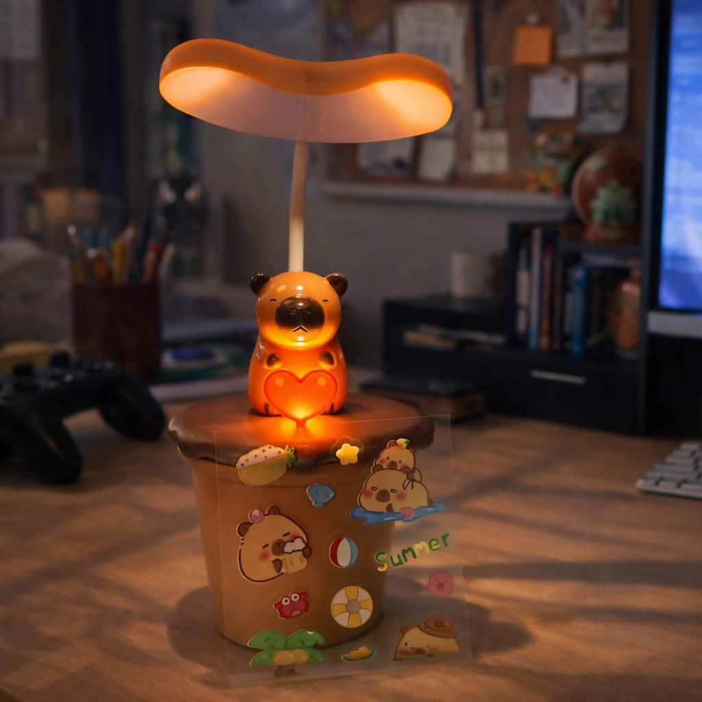 wgm Cute Bear LED Rechargeable Study Table Lamp with Pen Holder for Kids Desk Lamp Study Lamp-picture-35