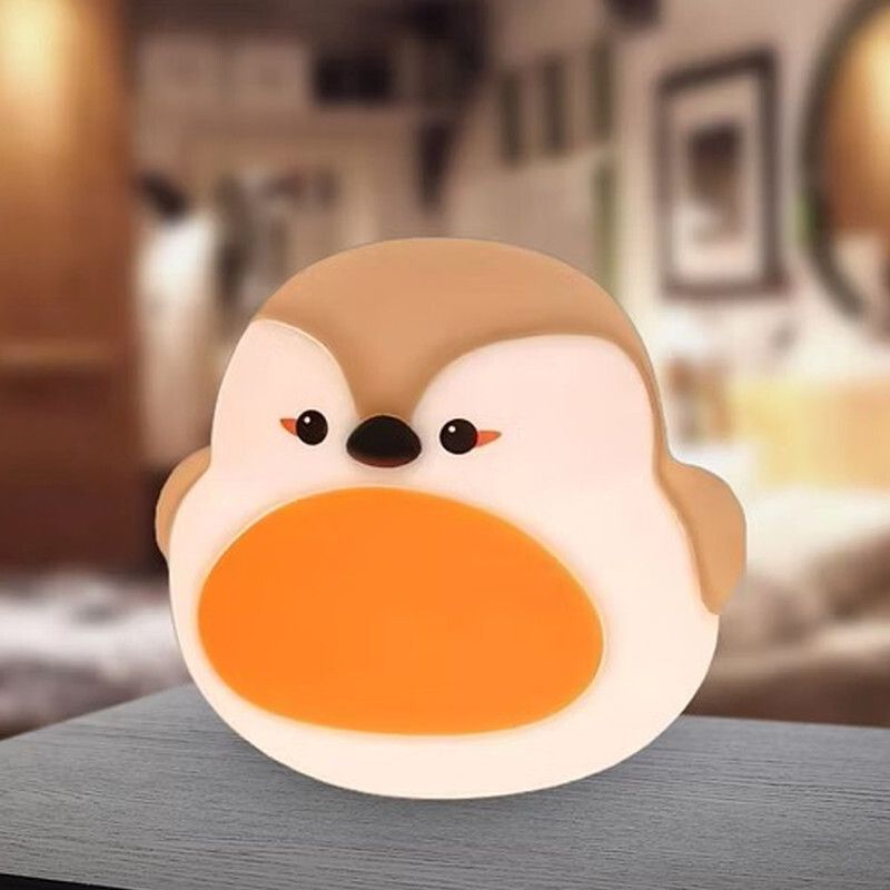 Robin Bird Design Night Light Squishy Silicone 3 Level Dimmable LED-Rechargeable Study Lamp-image-9