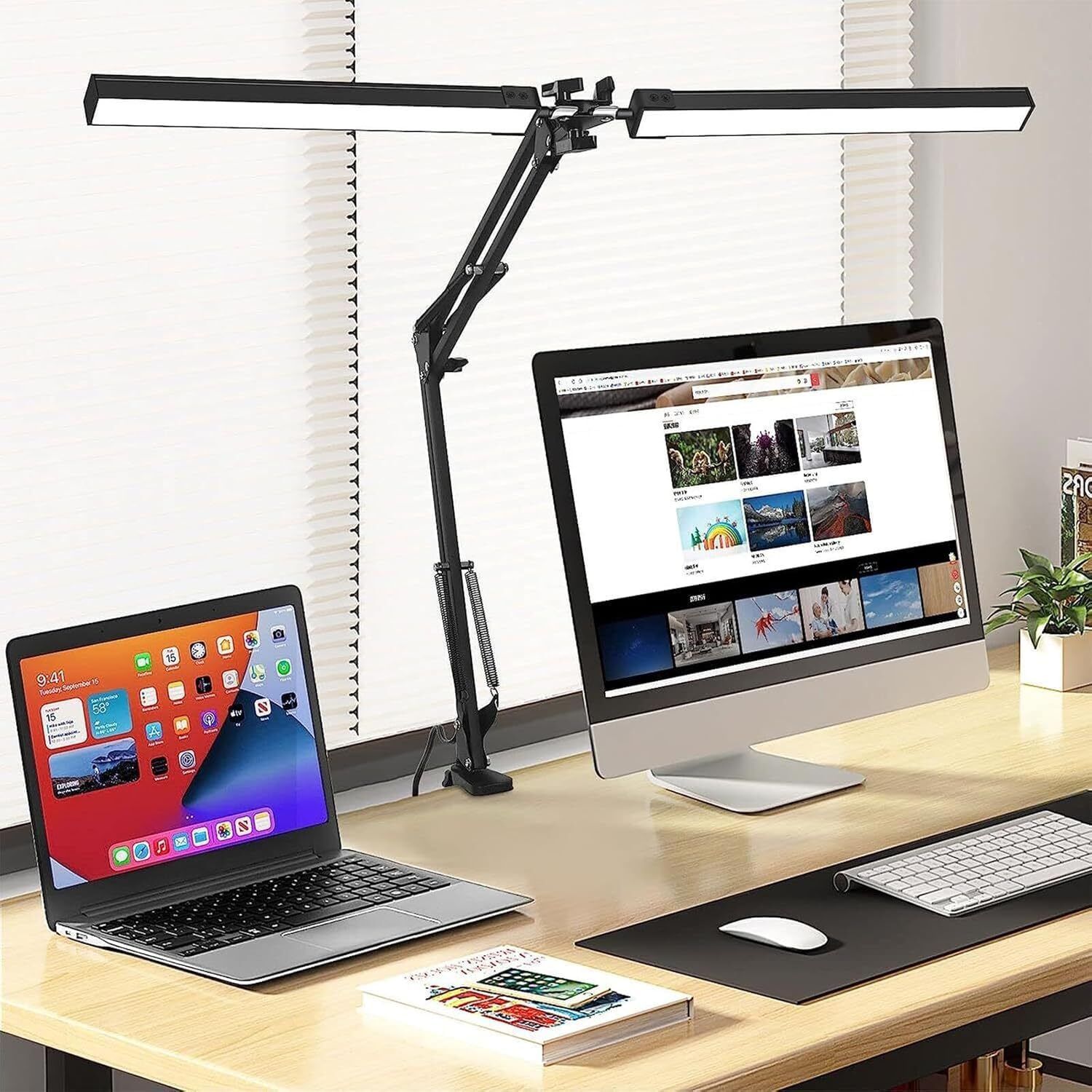 eisvulkan Overhead Dual Long Arm LED Desk Lamp Study Lamp-picture-34