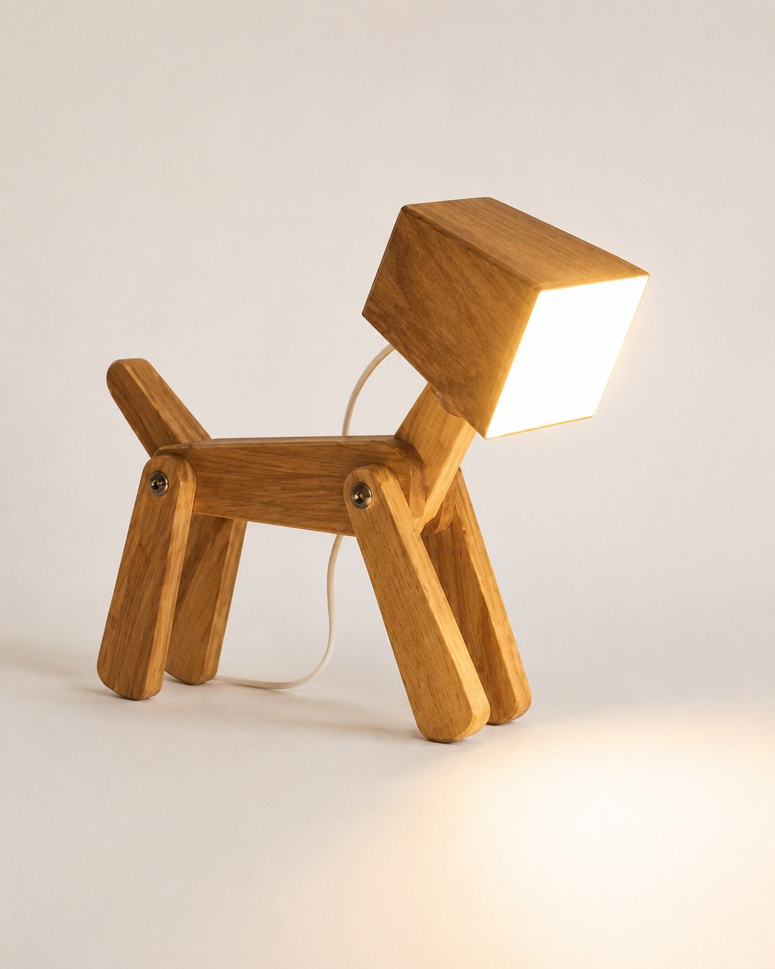 woodlynex global Wooden Dog Lamp Table Lamp-picture-18