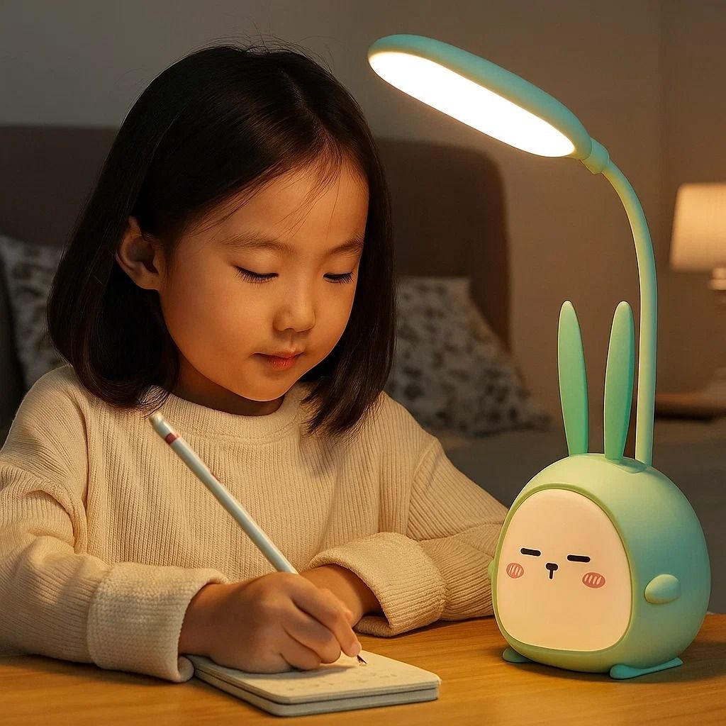 satnamencase Rabbit Desk Lamp for Kids with Adjustable LED Light – Cute & Fun Night Light Study Lamp-picture-19