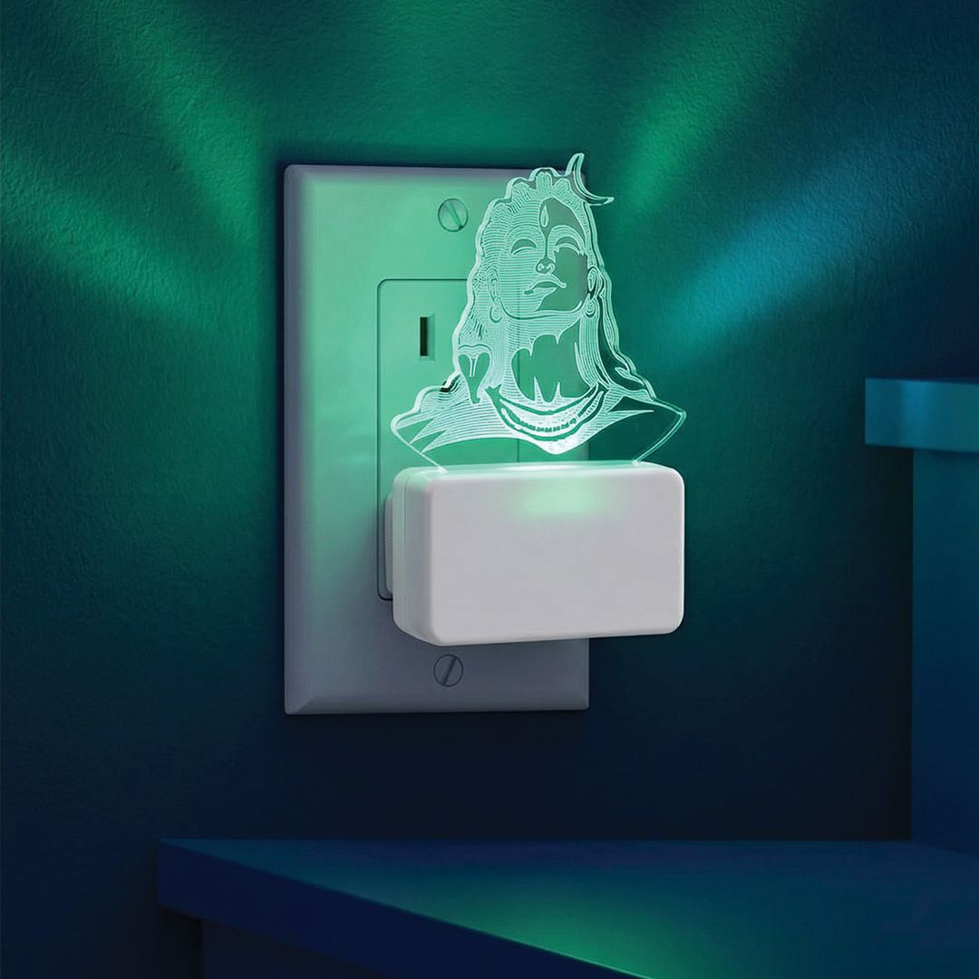 ms ar maker LED Shiva Night Lamp Acrylic Design, Wall Light, Soft Ambient Light for Decor Night Lamp-picture-21