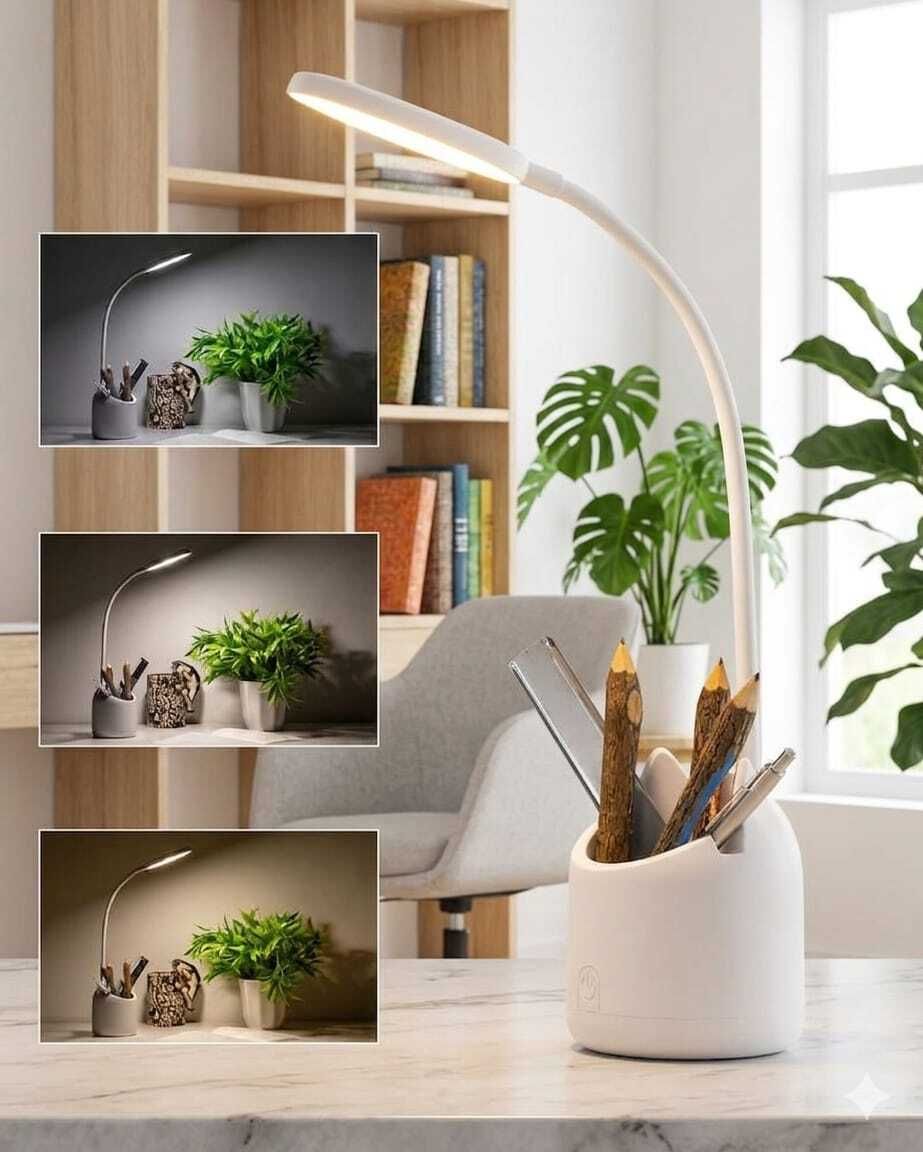 tandmhomeappliances Rechargeable LED Touch Control Table Lamp with 3 Brightness Levels,USB Charging. Study Lamp-picture-12