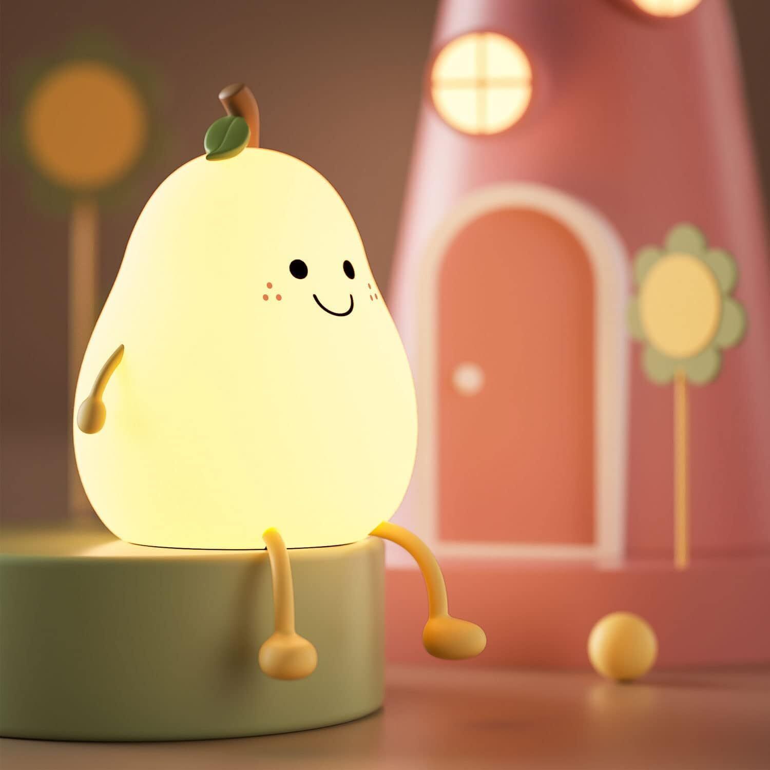 dwiza enterprise Silicone Pear Rechargeable Led Table Lamp/Night Light for Baby Kids Night Lamp-picture-13
