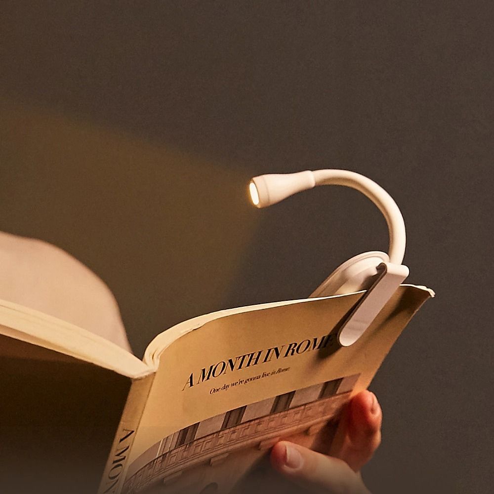 Book Light for Night Reading with USB Rechargeable,3 Color & Brightness Dimmable Night Lamp-image-11