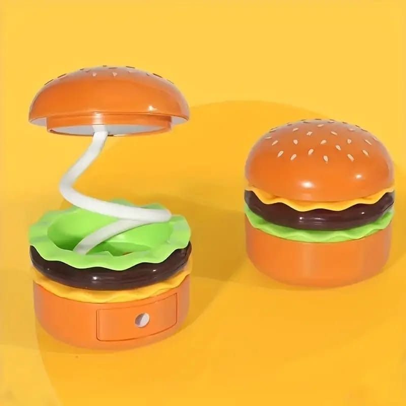 barbarik Burger Design Rechargeable Lamp with Adjustable Neck & Sharpener (Pack of 1) Study Lamp-picture-16