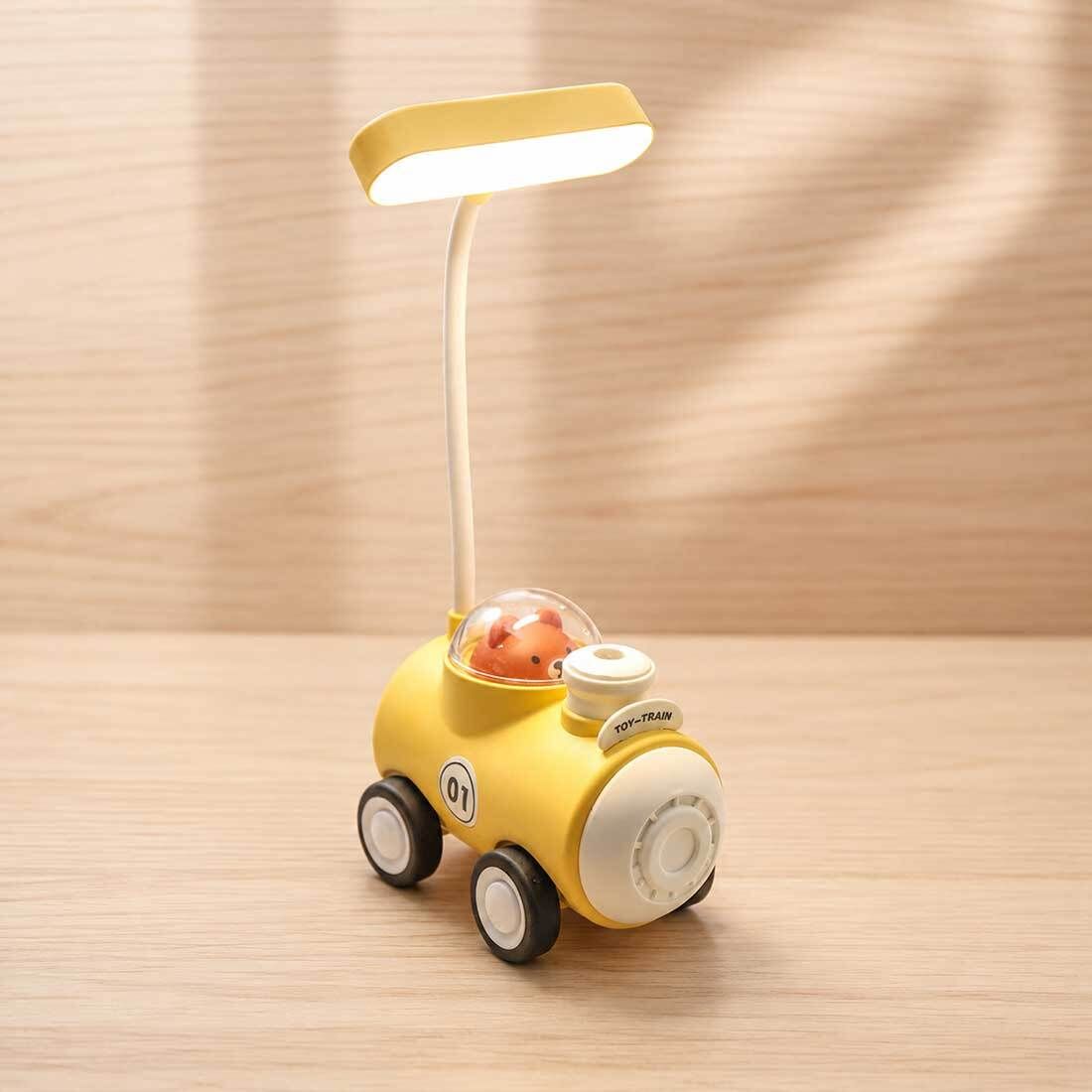 flenzy Creative Small Train Pencil Sharpener with USB Rechargeable Desk Lamp Study Lamp-picture-45