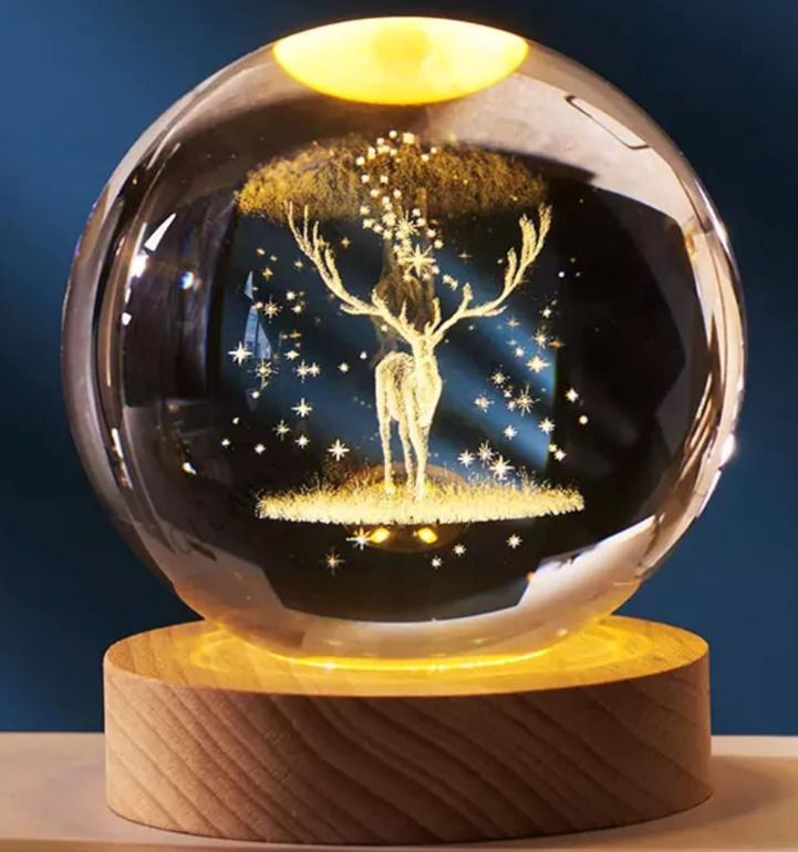 manoj retail enterprise Deer Crystal Ball LED Lamp Night Lamp-picture-37