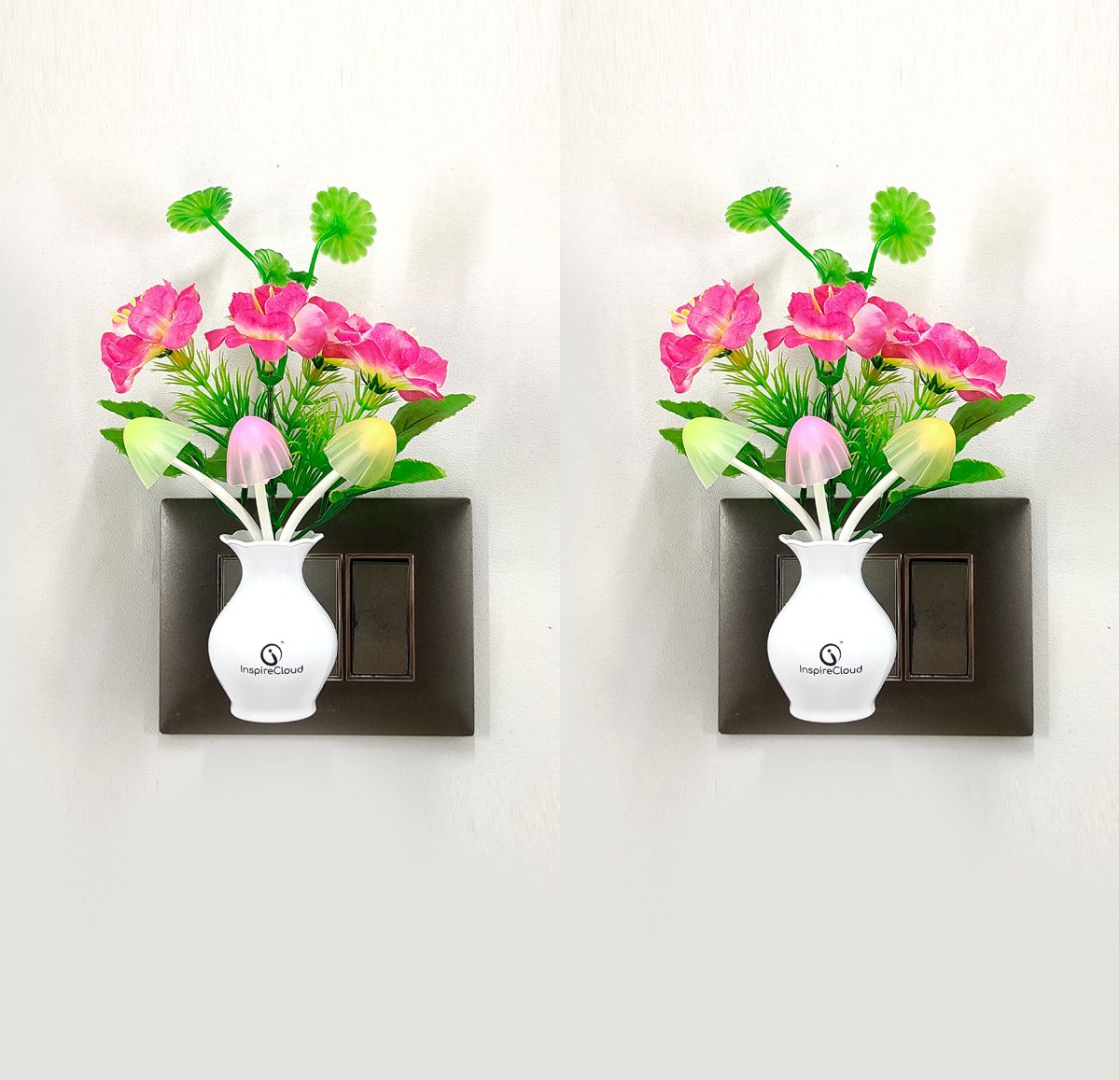 auto ON/Off Sensor plug in Night lamp with Multicolor Light Illuminate Pack of 2 Night Lamp-image-3