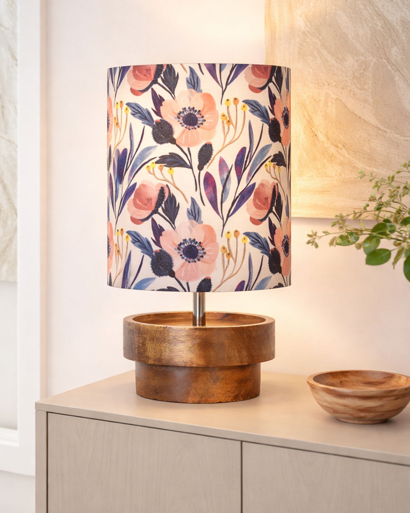 Modern Zen Wooden Table Lamp with Concentric Base, E27 Bedside Reading Lamp Table Lamp-image-15