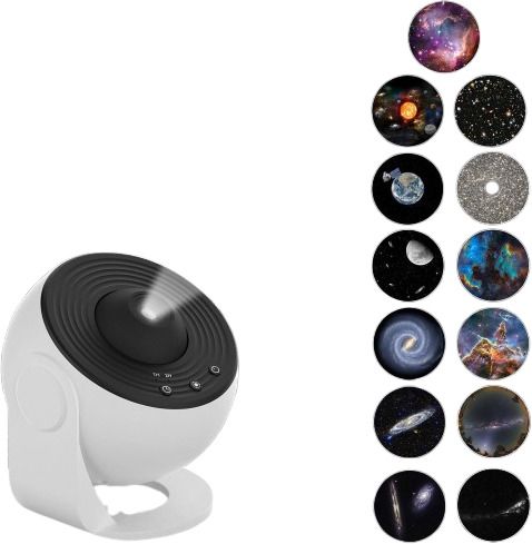 13 in 1 HD Planetarium Star Projector- 360 Rotating Galaxy Projector Table Lamp-image-20