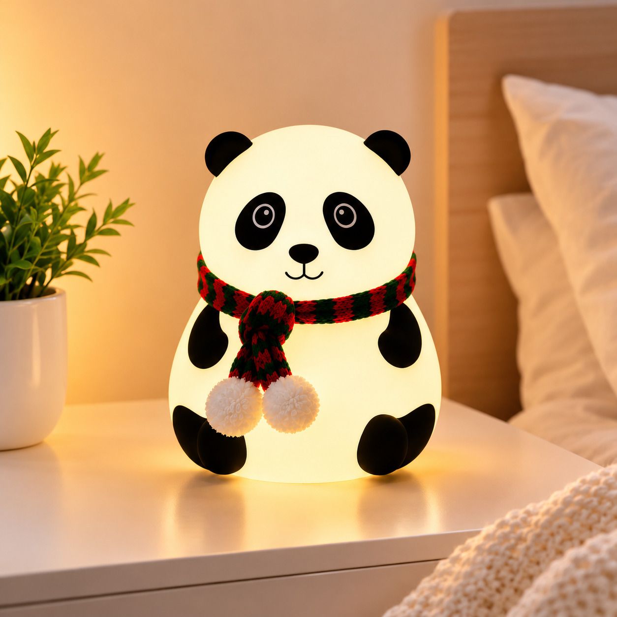 niharika handicraft Panda Bedroom Night Light Rechargeable Touch LED Table Lamp Night Lamp-picture-45