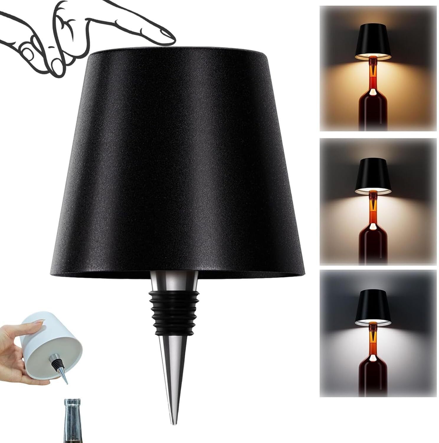 Wireless Bottle Lamp LED3 Colour Light Desk Dimming Night Light PortableLamp Table Lamp-image-26