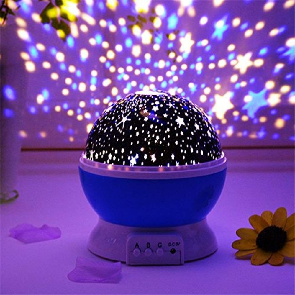 360 Degree Rotation 4 LED Bulbs 9 Light Color Changing Star Night Light Night Lamp-image-40