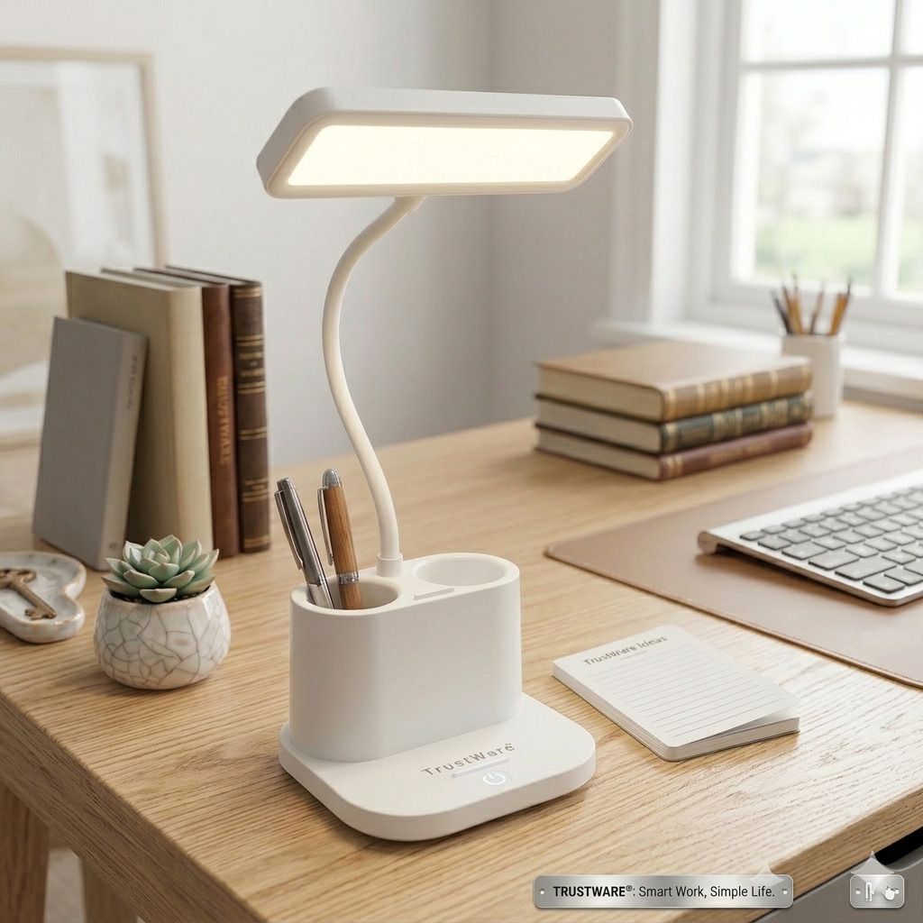 Desk Lamp with Pen & Phone Holder Study Lamp with Touch Sensor 3 Modes Study Lamp-image-33