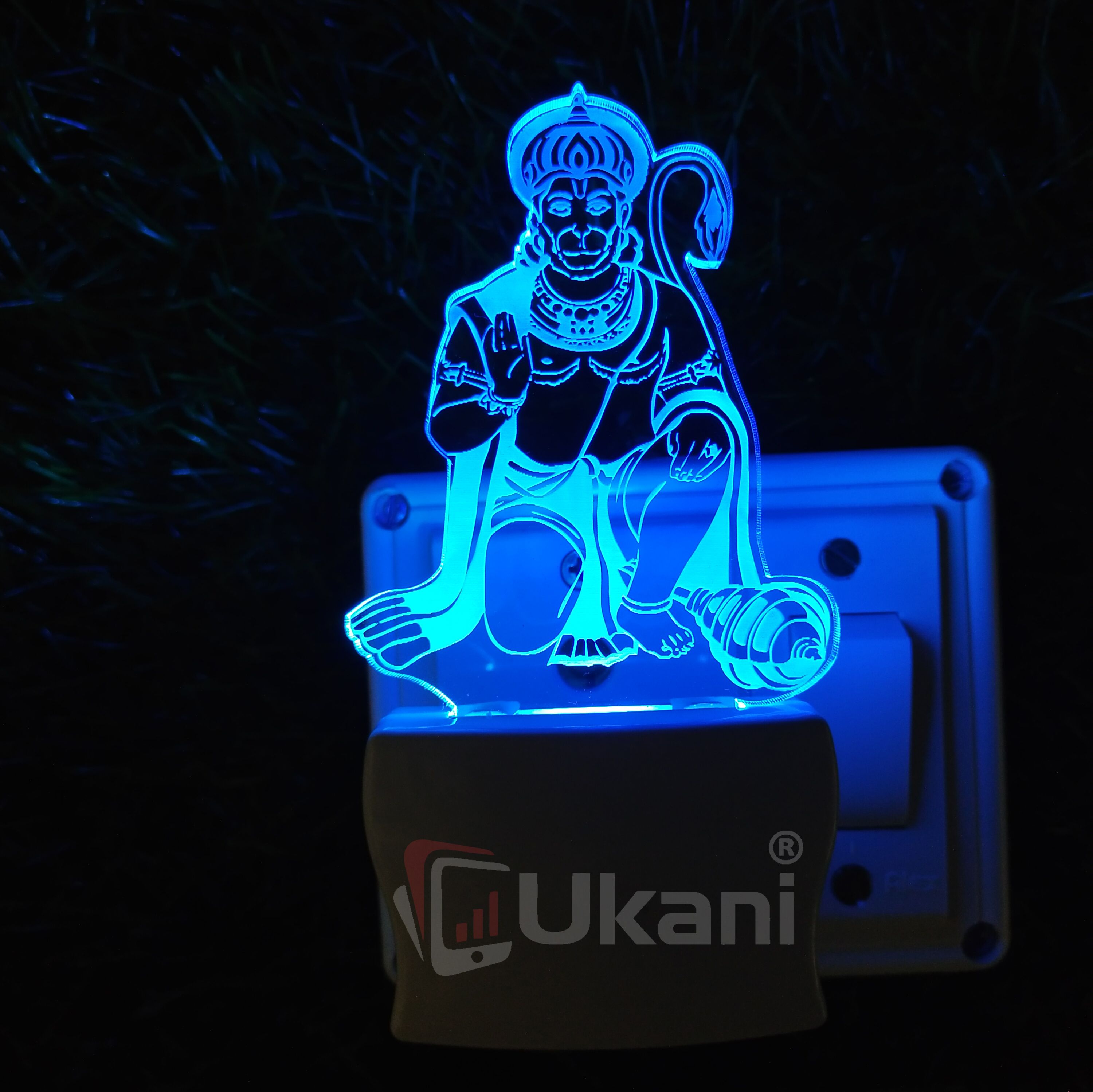 HANUMANJI Acrylic 3D Illusion RGB 7 Colour Changing LED Plug and Play Table Lamp-image-40