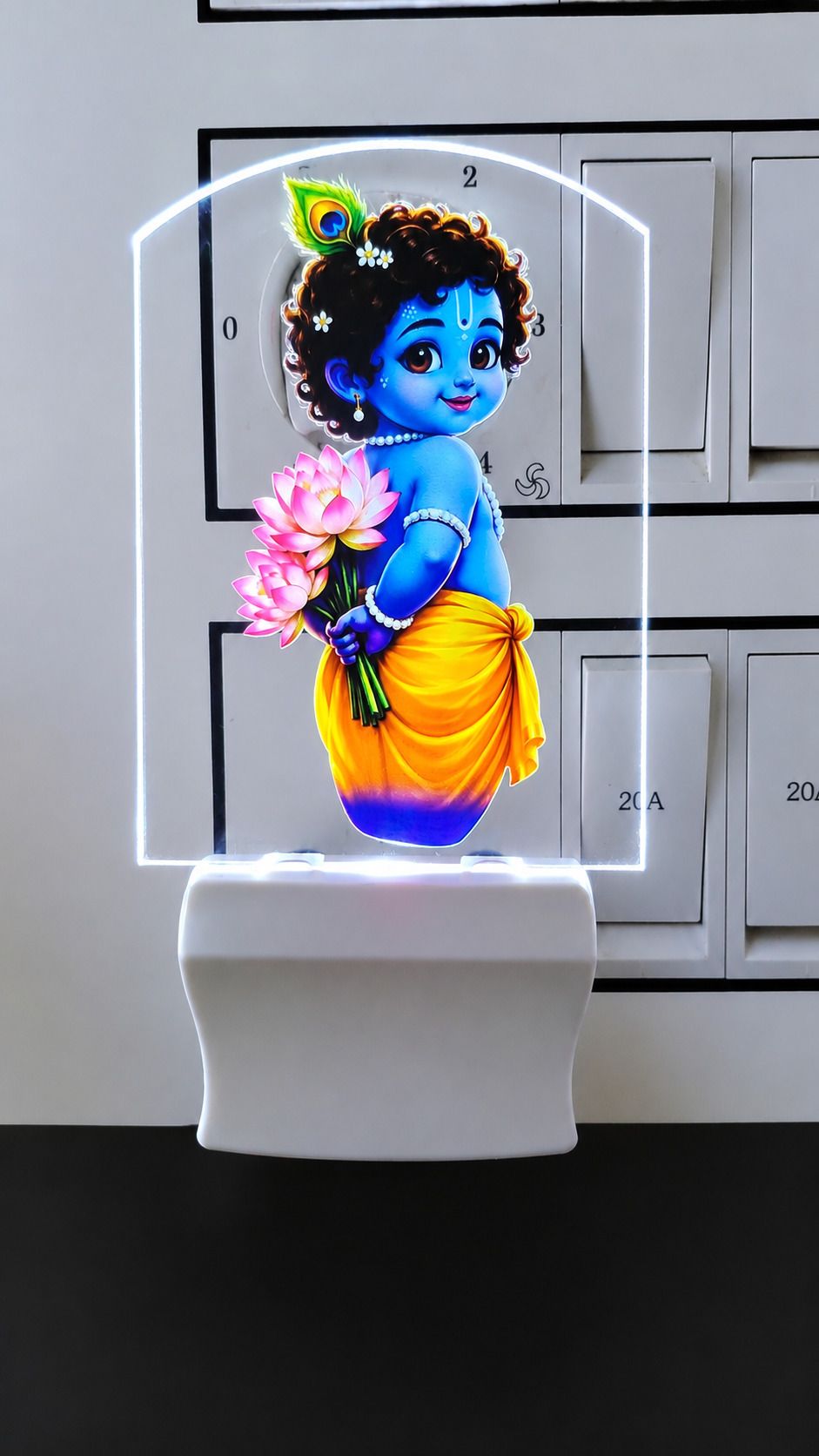 ukani Baby Krishna 3D LED Plug & Play 2-Pin Night Light for,Living Room & Gift Night Lamp-picture-23