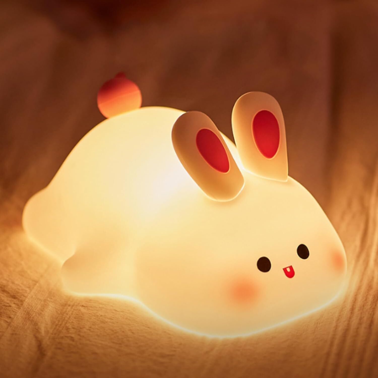 Rabbit Night Light for Kids – Cute Silicone Bunny Lamp with 3 Brightness Modes, Night Lamp-image-13