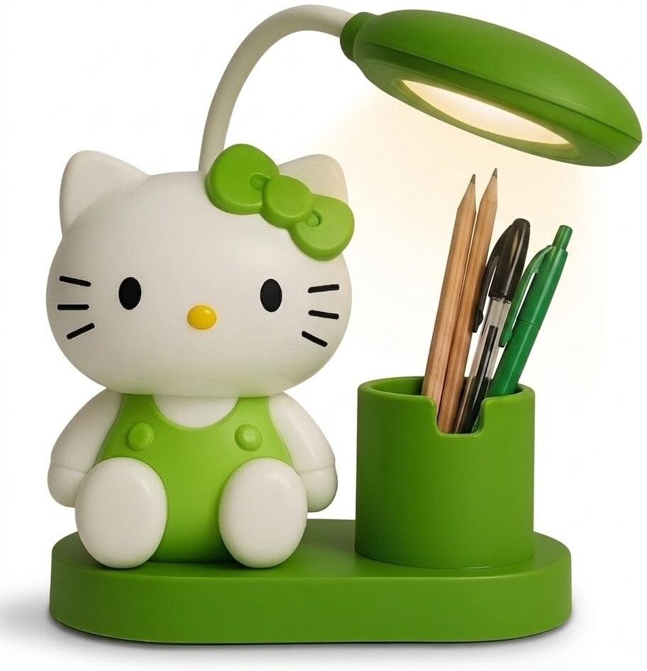 decore your way Kitty Rechargeable Study Desk Lamp with Pen Holder(Green, Height-12 Cm). Study Lamp-picture-22