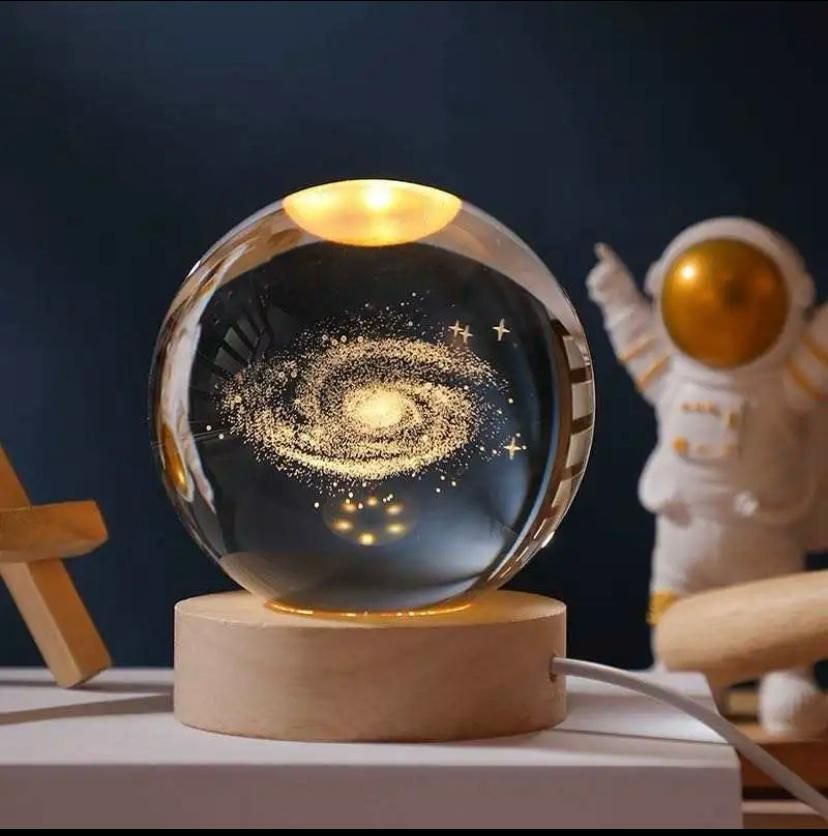 3D Crystal Ball Night Table Lamp with Base for Living Room, decoration & gift Night Lamp-image-36