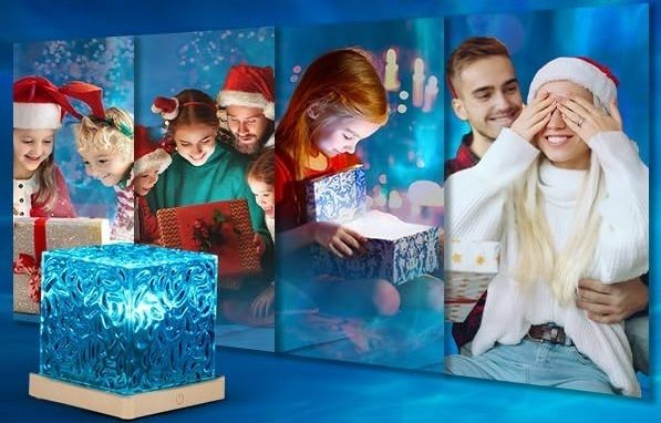 BSVR 3D Ocean Wave Projector Lamp Romantic LED Night Light With Remote_709 Table Lamp-image-39