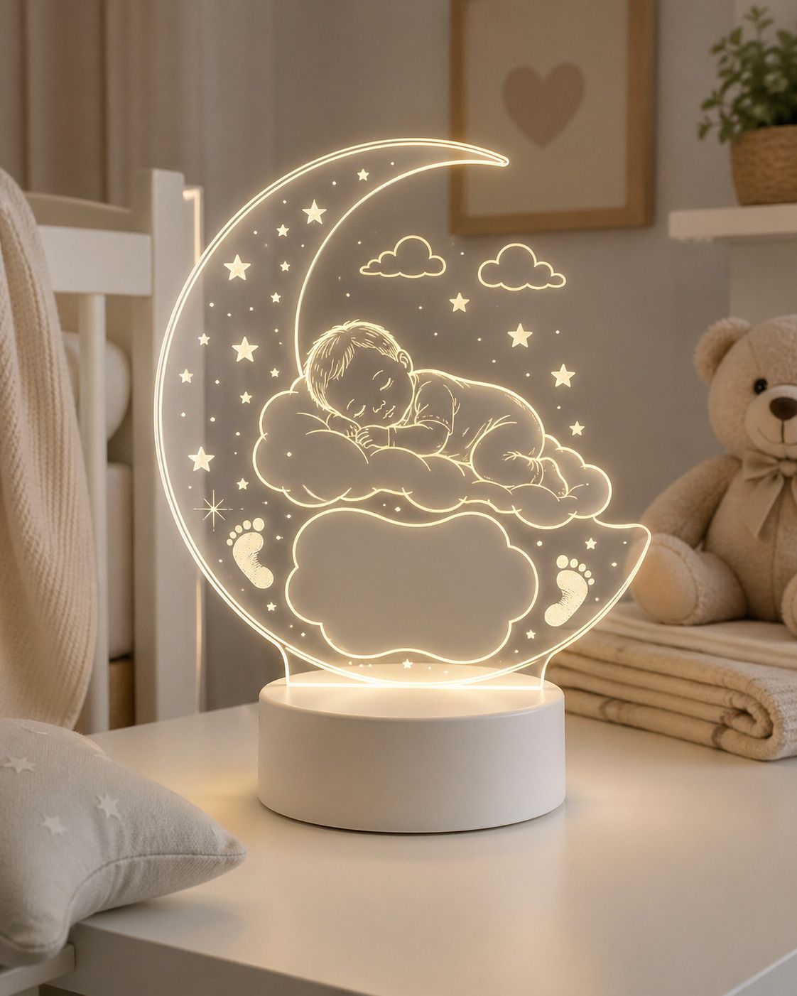anugrahglow Baby Kids Acrylic LED Table Lamp - Design 2 Night Lamp-picture-26
