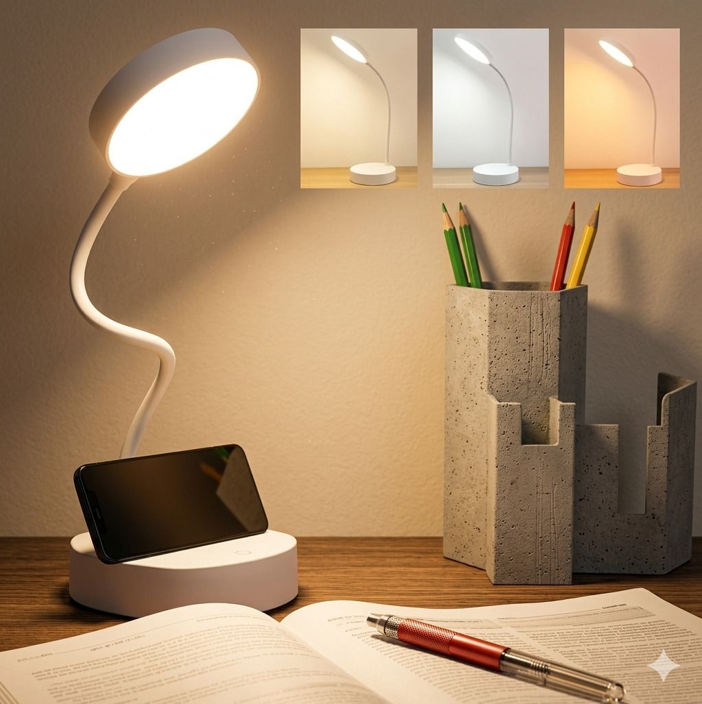 Lamp for study Touch Sensor On/Off Table Lamp USB Rechargeable Study Lamp-image-3