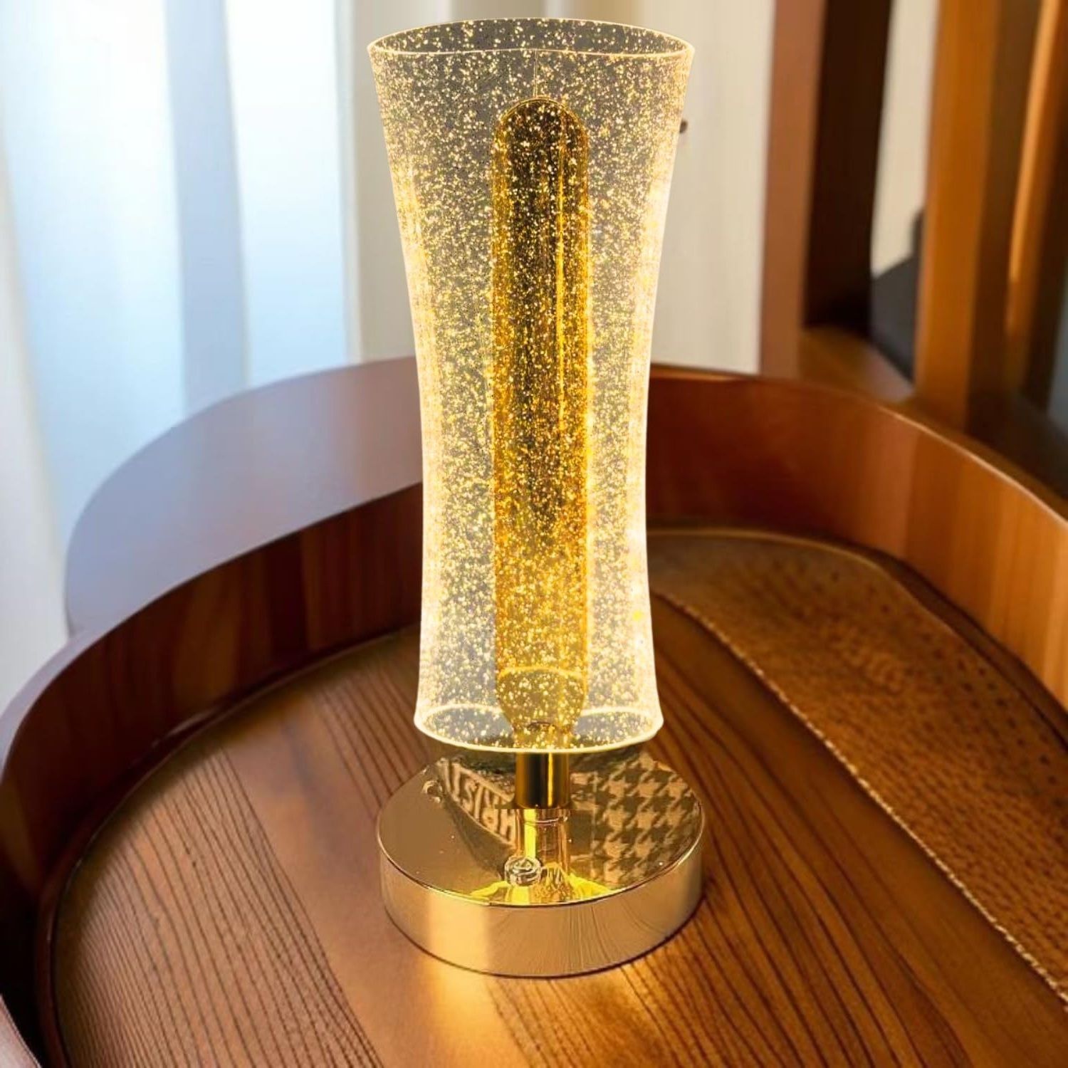 bsvr 3D Acrylic Led Lamp Gold Base, Touch Control for Bedroom,Office & Home Décor_376 Table Lamp-picture-50
