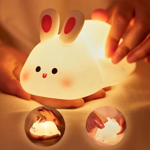 Mini Rabbit Night Light – Yellow LED Decorative Lamp for Kids, Girls, Boys Night Lamp-image-40