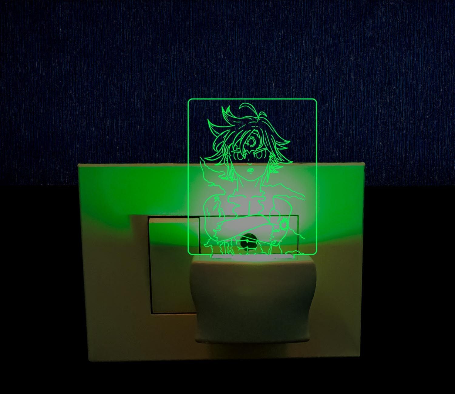 Meliodas Anime Acrylic LED Plug Decor Energy Saving Bedroom, Gaming Room Night Lamp-image-23