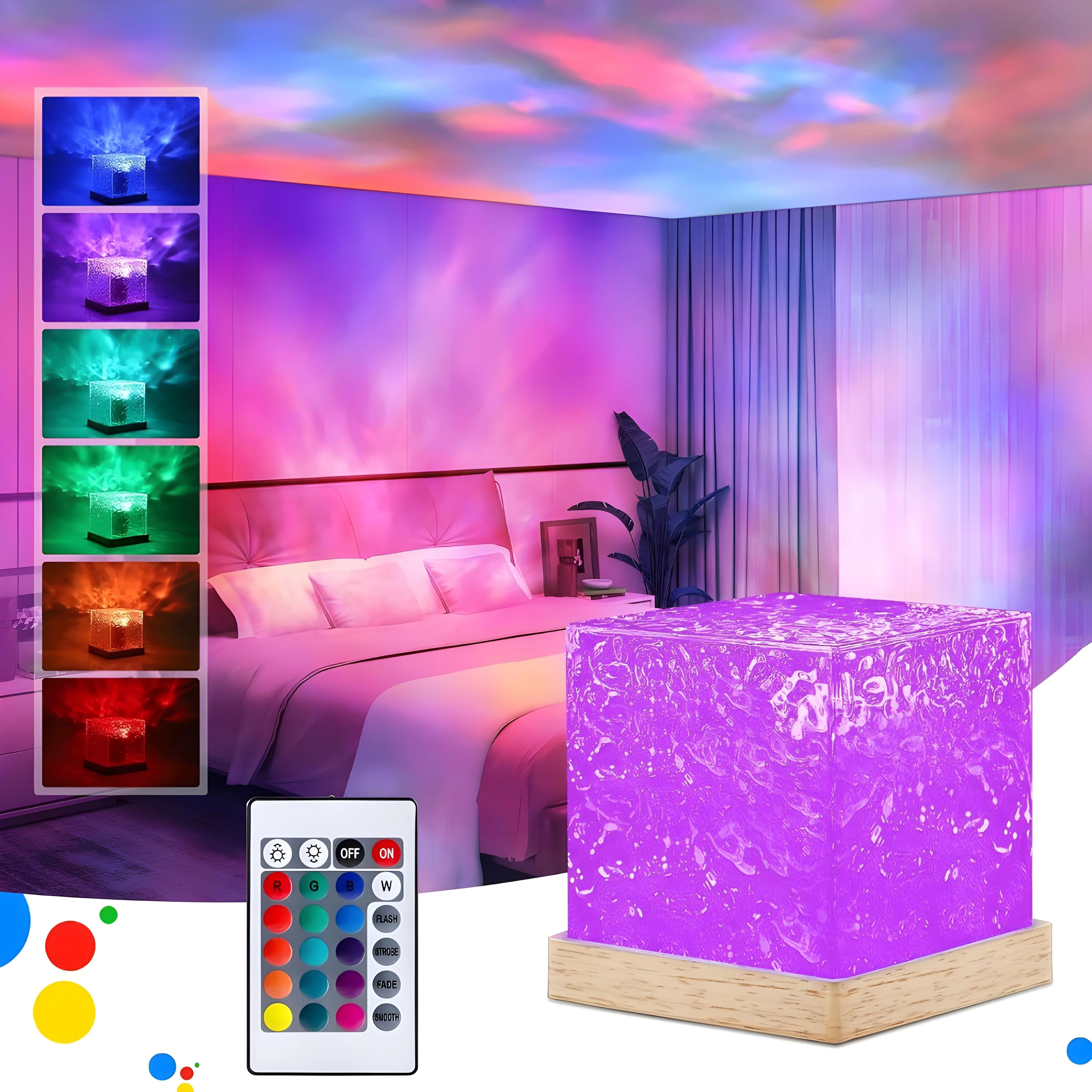 3D LED Romantic Ocean Wave Night Light Projector for Kids Bedroom Remote Control Night Lamp-image-21