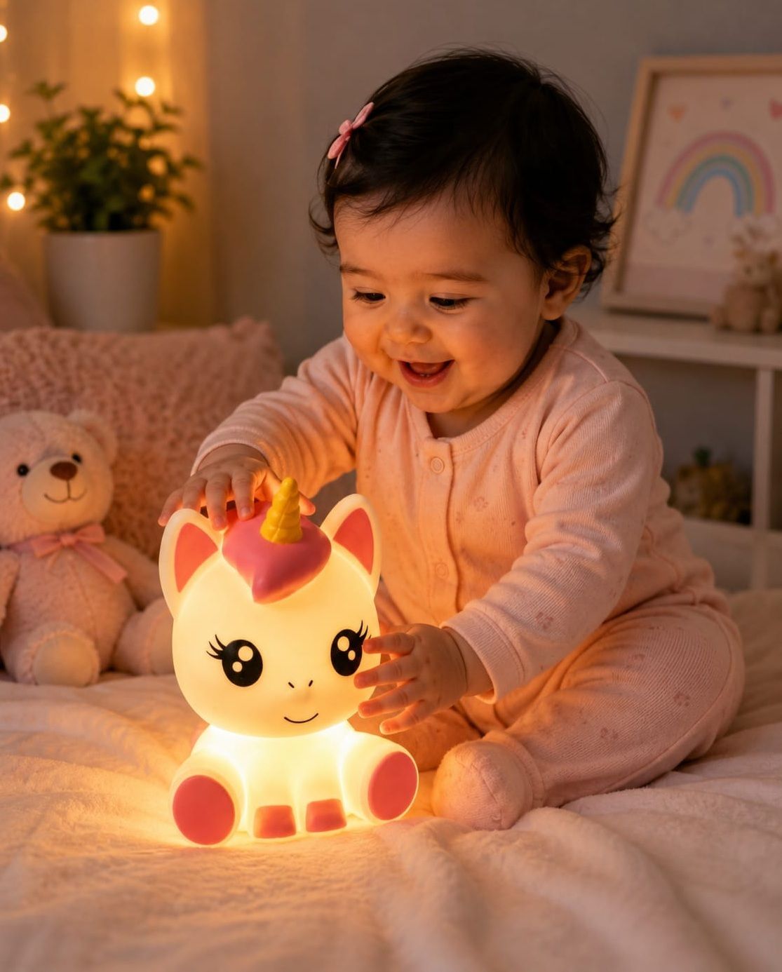 sr enterprise Cute Unicorn LED Silicone Night Lamp Soft Warm Light for Kids Night Lamp-picture-32
