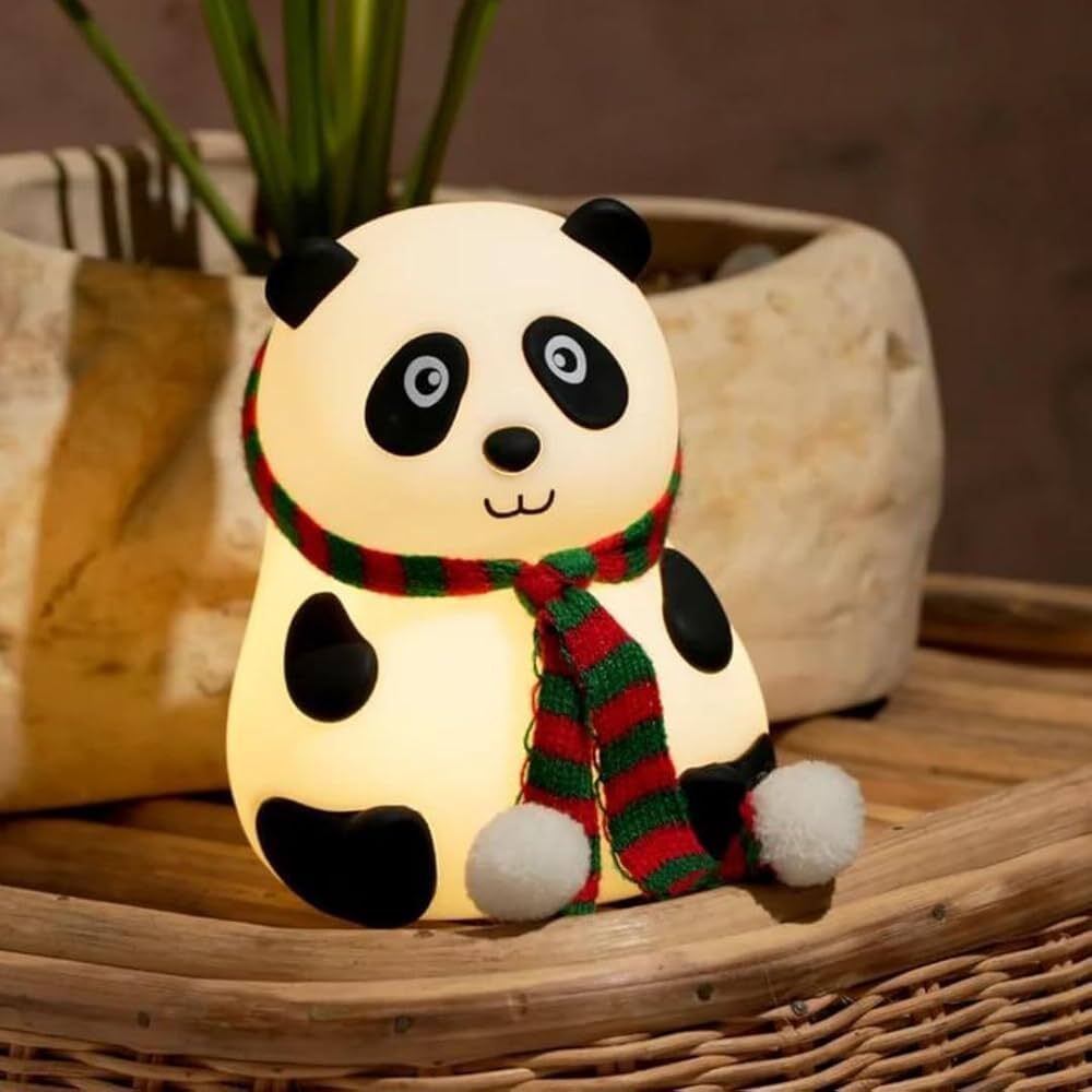 Cute Rechargeable Silicone Panda LED Night Lamp for Kids Bedroom & Nursery Night Lamp-image-35