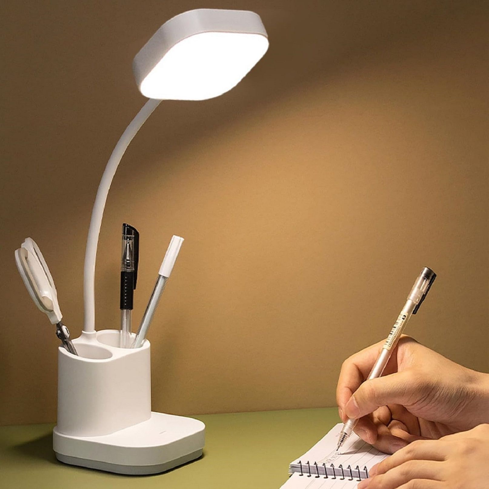 akr Powerful Rechargeable Table lamp Desk lamp Pen Stand USB Charging Study Lamp-picture-37