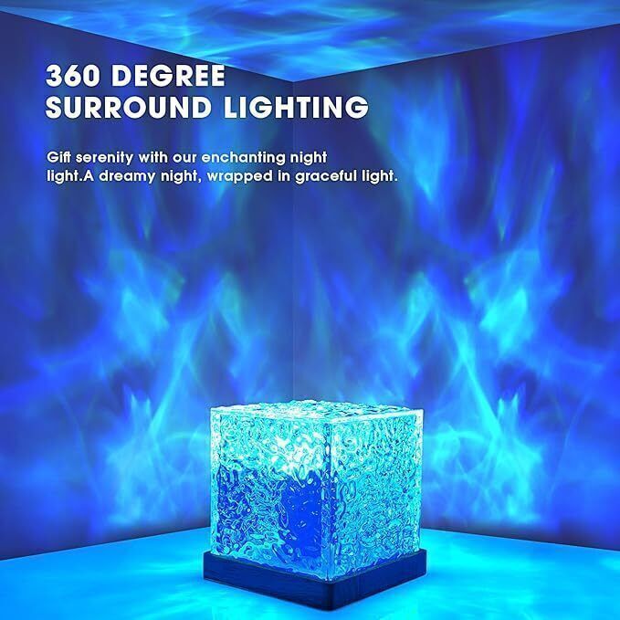BSVR 3D Ocean Wave Projector Lamp Romantic LED Night Light With Remote_669 Table Lamp-image-40