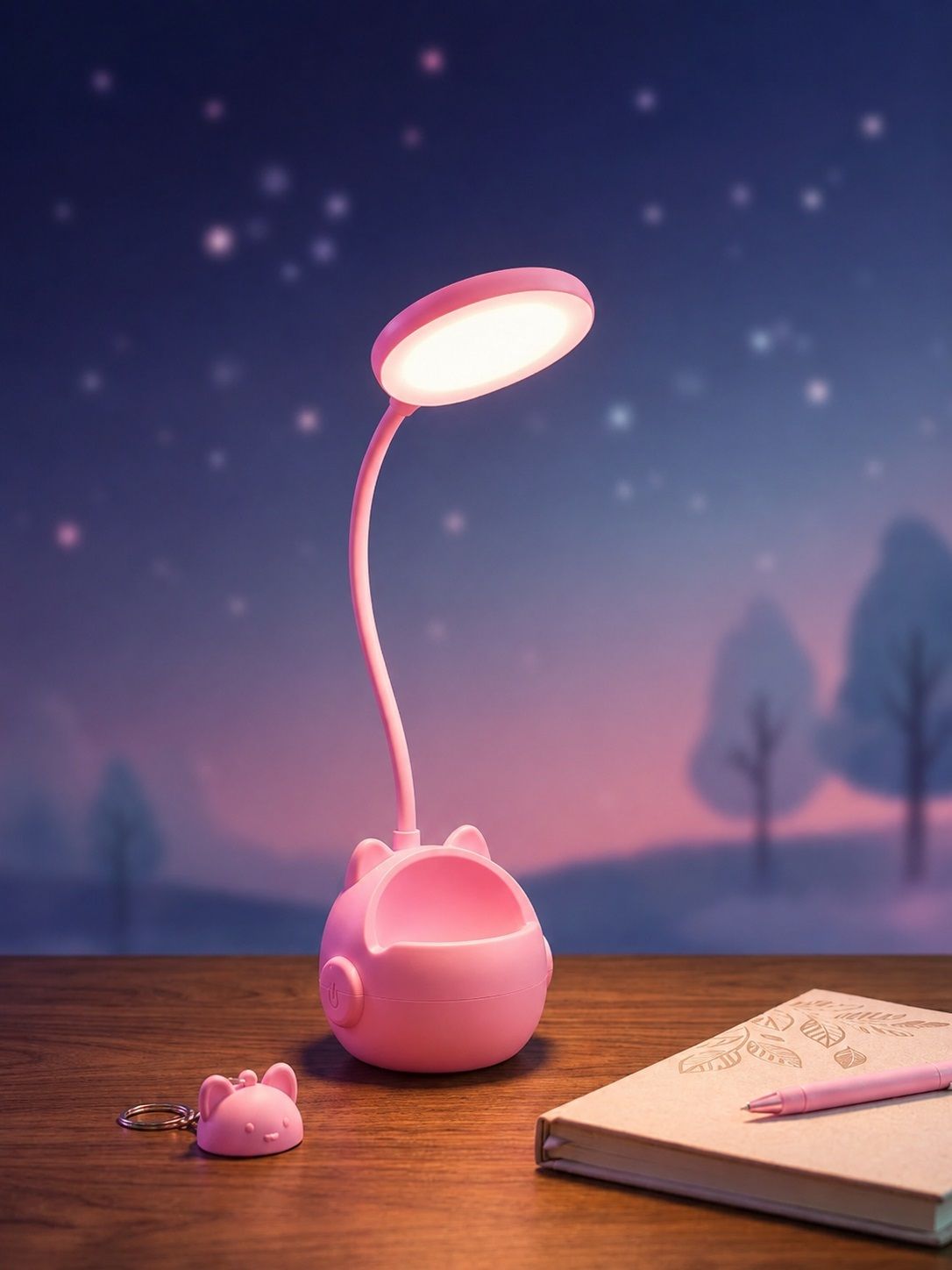 Decorative Bunny LED Desk Lamp – Adjustable Reading Light for Students Table Lamp-image-11