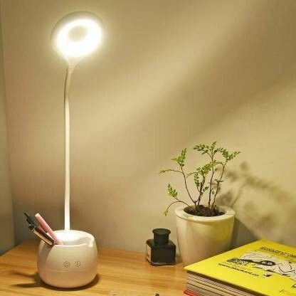 Study Desk Light with 360 Degree Flexible, Modern Touch Control, Advanced Pen and Mobile Holder Design with Night Lamp Table Lamp(All in one Table Lamp) Study Lamp-image-5