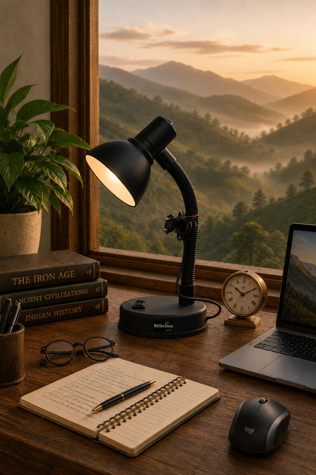 billiejean Iron Age Matte Study Lamp-picture-34