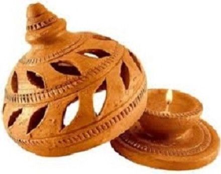 qwgpt TULSI DEEPAK WITH DHAKAN,OIL LAMP,NIGHT,MITTI KA AKHAND DEEPAK DIYA Table Lamp-picture-8
