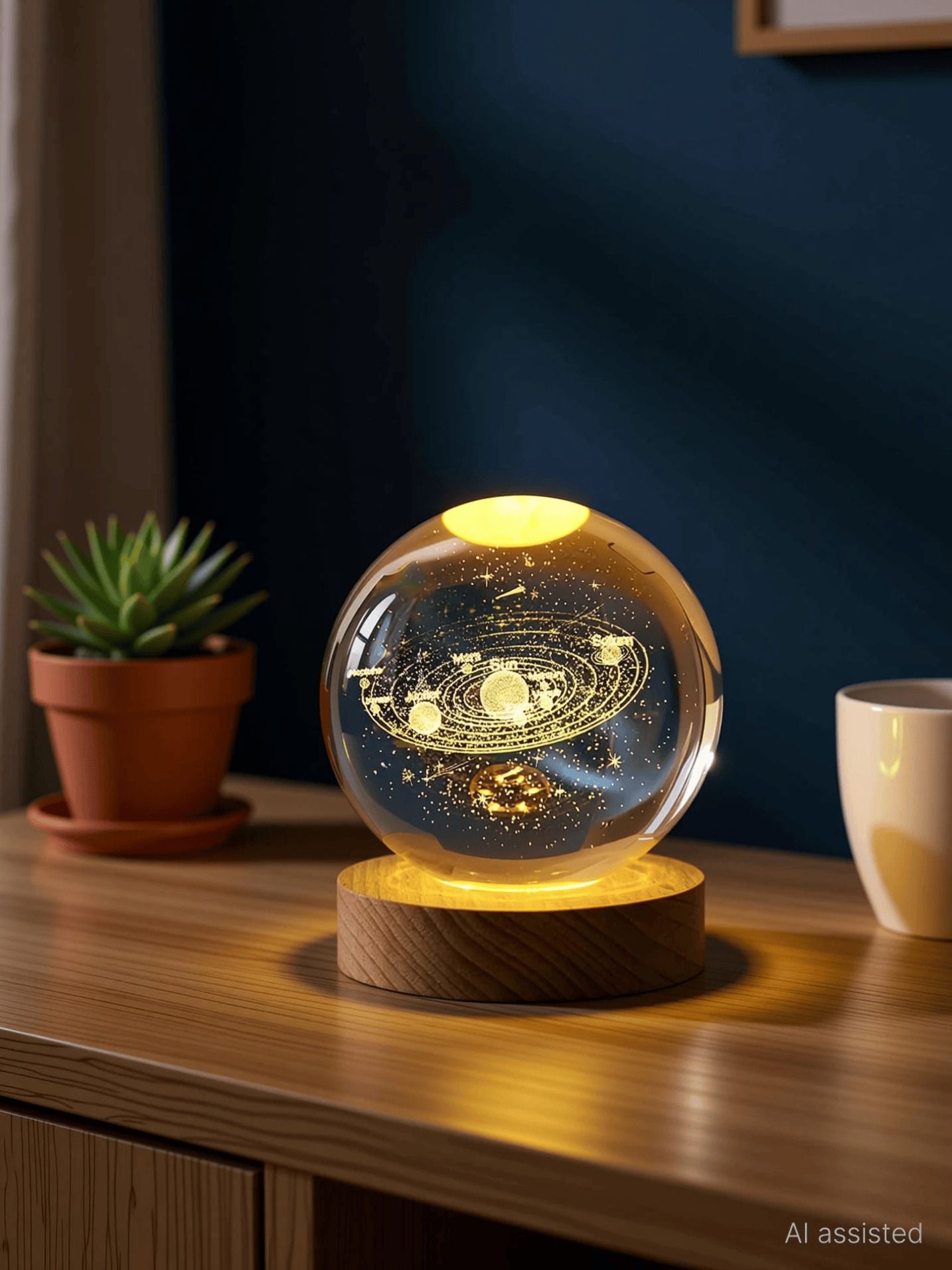 elegant touch decor 3D GALAXY CRYSTAL BALL LIGHT Table Lamp-picture-15
