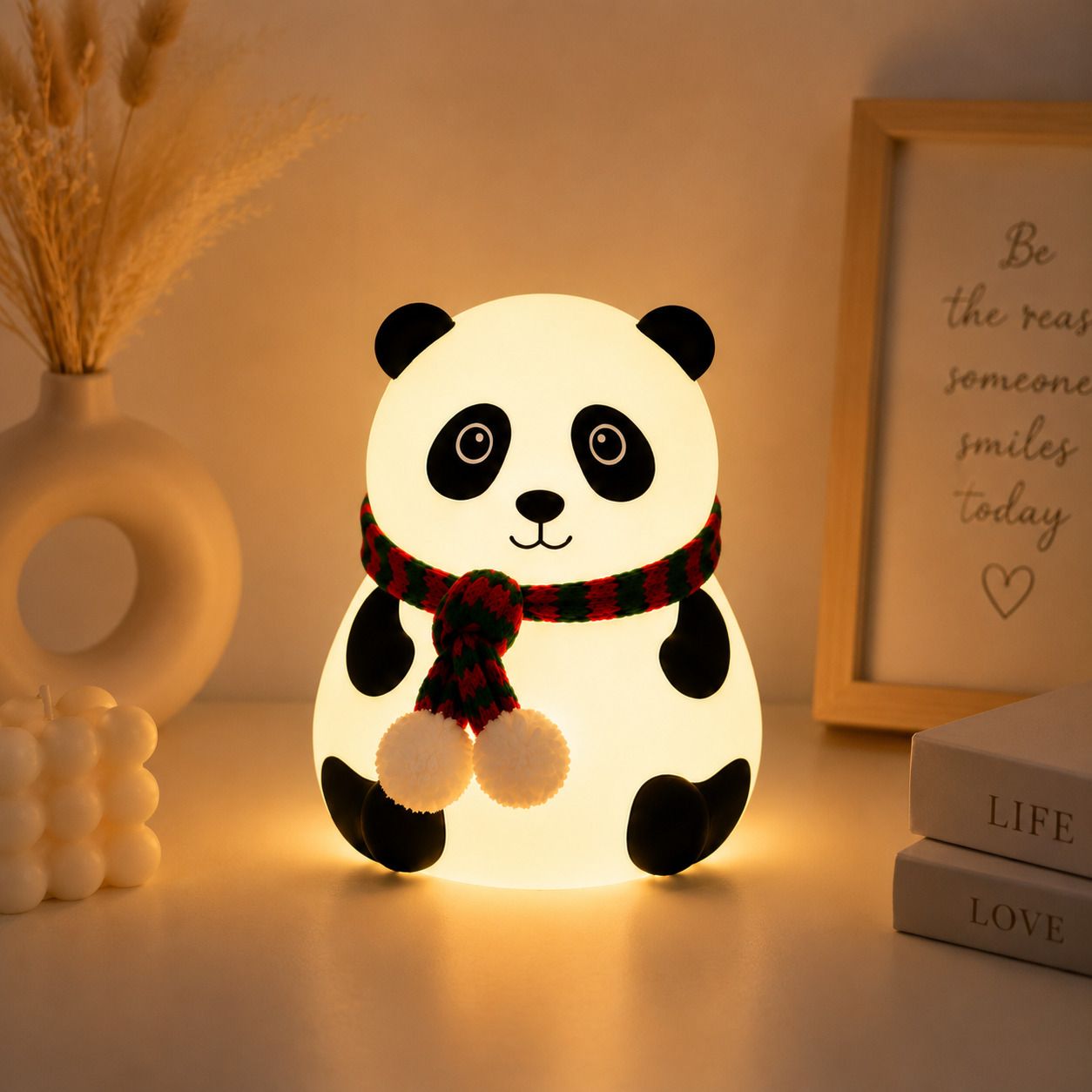Panda LED Bedside Lamp Rechargeable Touch Night Light for Bedroom Night Lamp-image-37