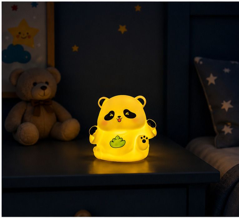 Cute Panda Silicone LED Night Lamp Night Lamp-image-42