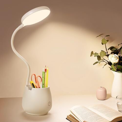 taskbright LED Desk Lamp with Pen Stand & Mobile Holder Rechargeable Study Light Study Lamp-picture-45