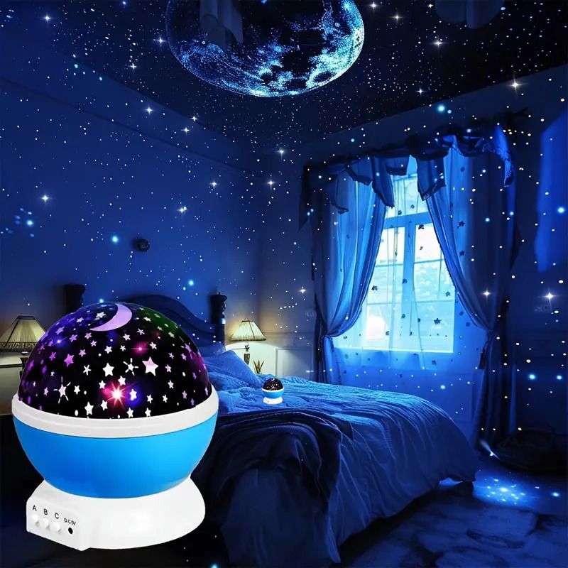 Star Master Rotating 360 Degree Moon Night Light Lamp Projector with Colors Table Lamp-image-43