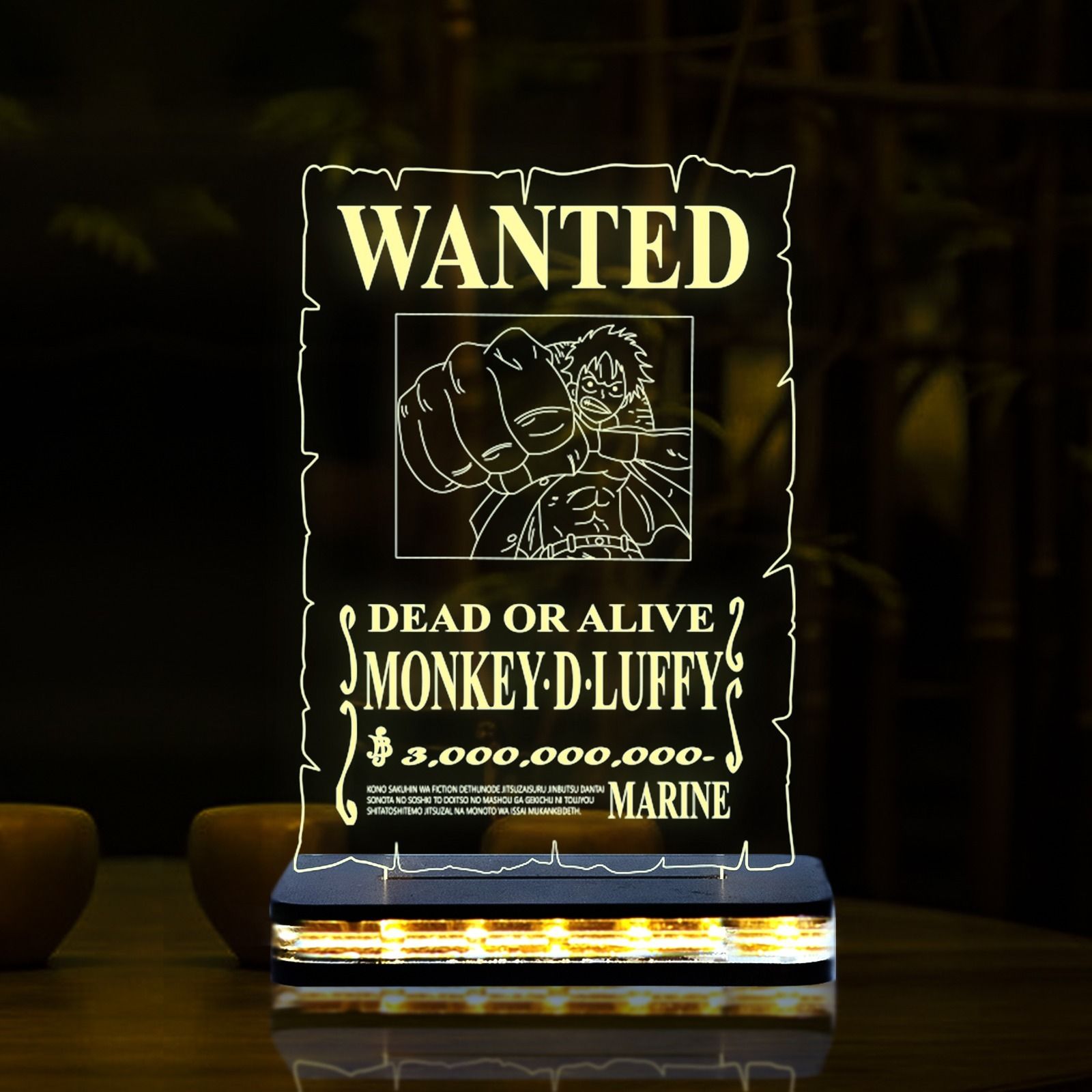 3D Illusion Monkey-D-Luffy758 Acrylic Table Lamp Anime One Piece Luffy 3D Night Table Lamp-image-15