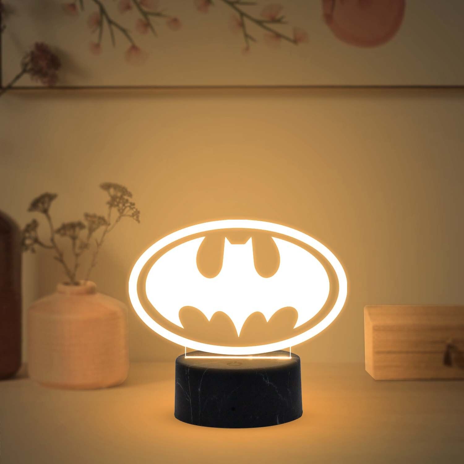 Batman Light Birthday Gift for Marvel Fans | Kids Room Decor Lamp Table Lamp-image-36