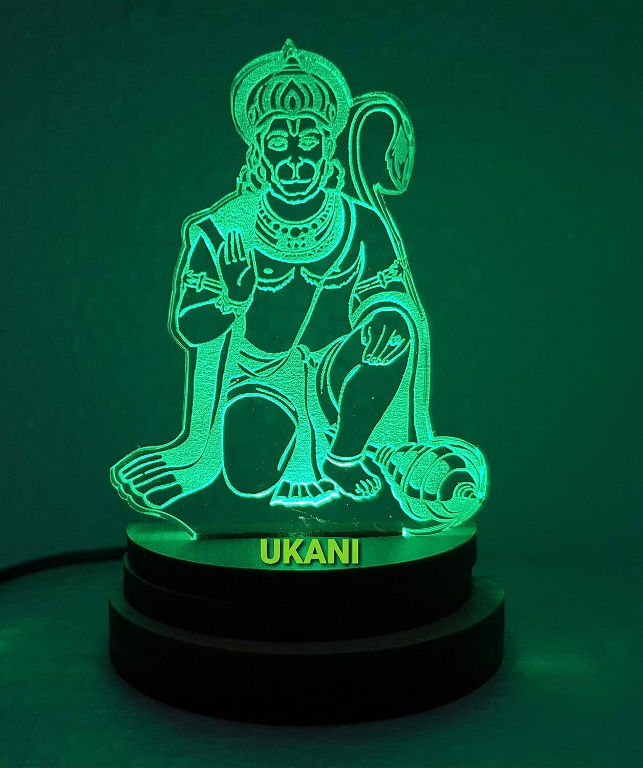 ukani 3D USB God Hanuman ji maharaj Night Lamp for Car/Office/Desktop/Gift/Table Table Lamp-picture-33