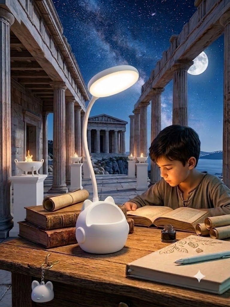 imnishnay Cute Bedside LED Lamp with Rechargeable Battery and Flexible Stand Table Lamp-picture-34